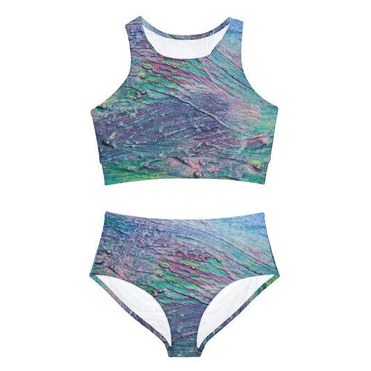 Oil Paint Sporty Bikini Set