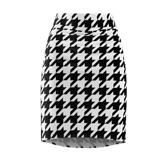 Houndstooth Pencil Skirt