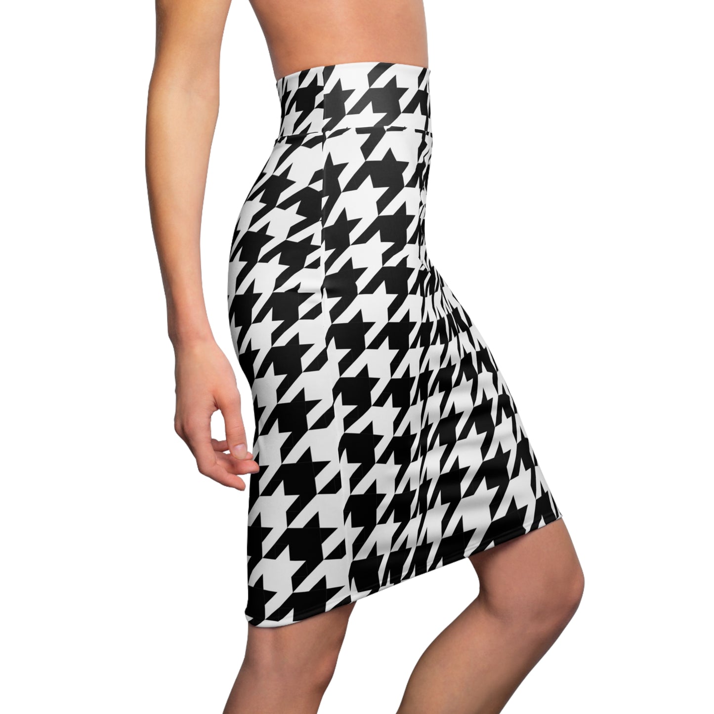 Houndstooth Pencil Skirt