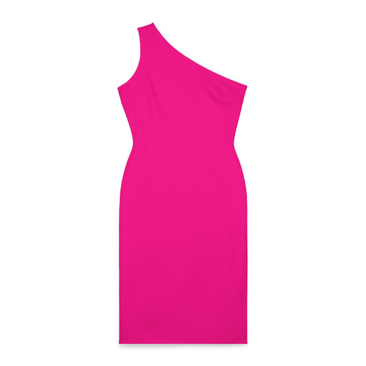Bright Pink Shoulder Dress