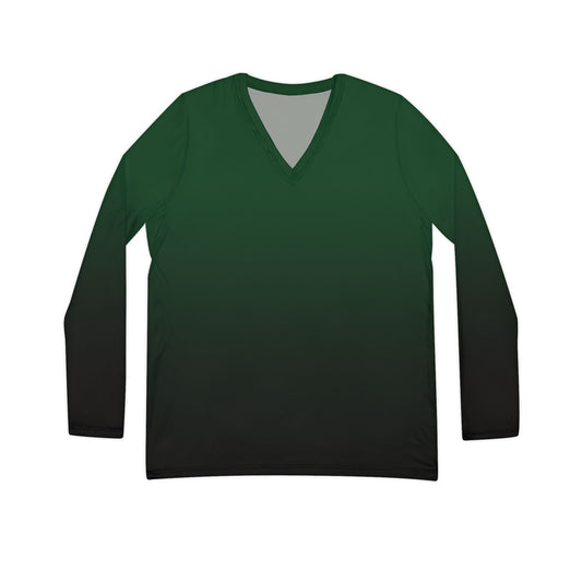 Poison Green Gradient V-neck Shirt