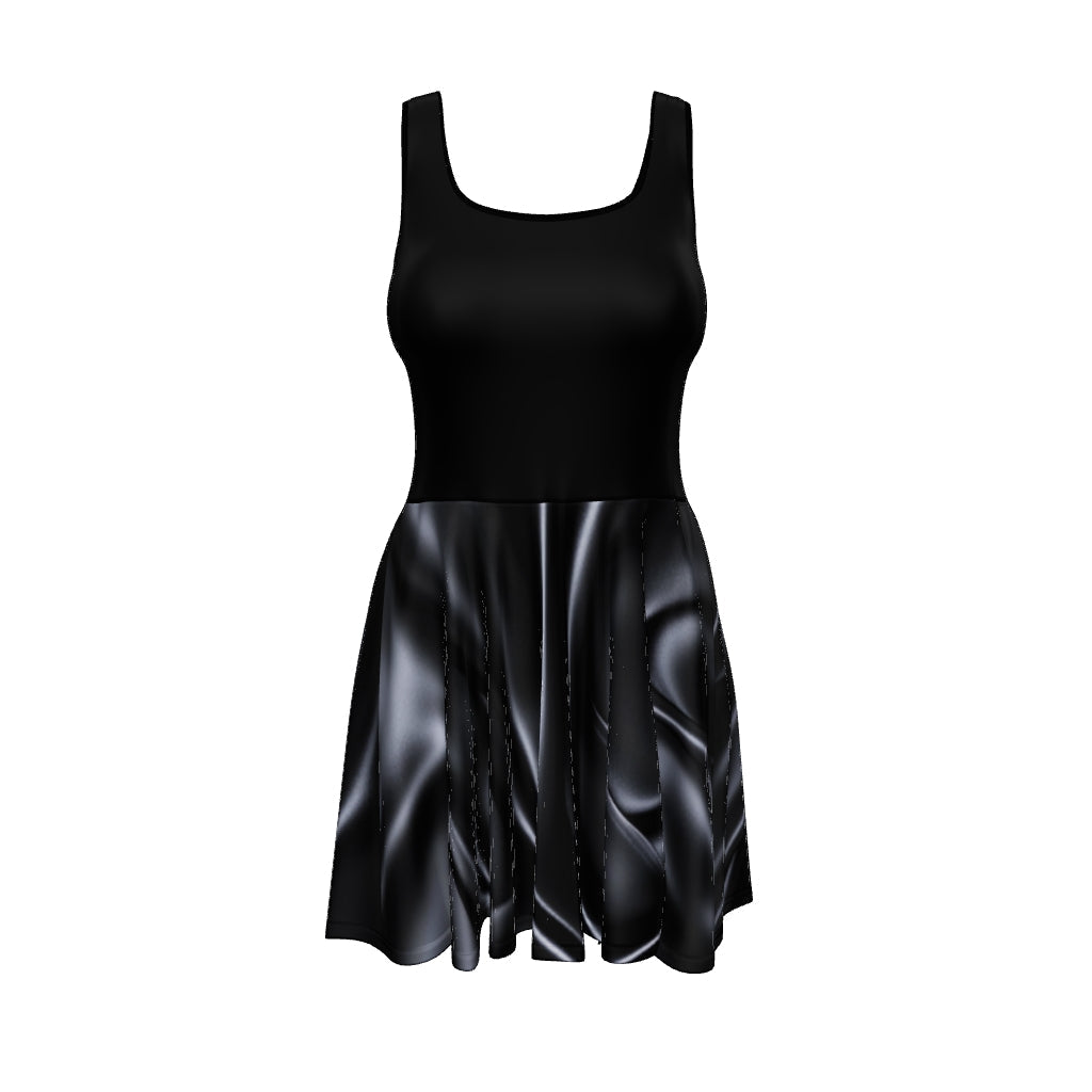 Silk Print Skater Dress