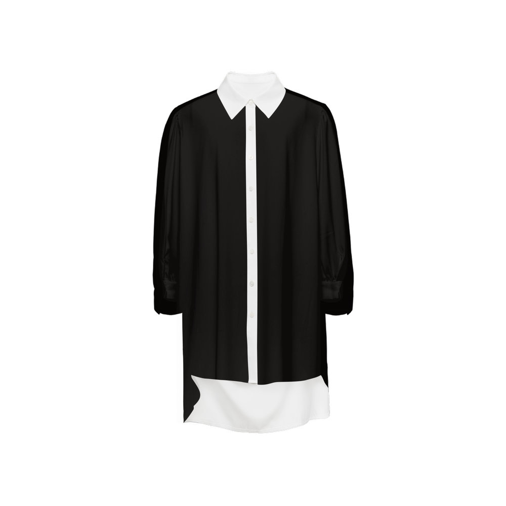 High-Low Long-Sleeve Hem Shirt